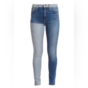 HUDSON Barbara Color-block Skinny Blue Jeans Size 26